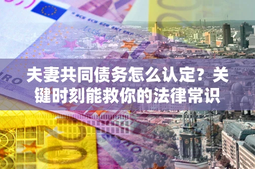 北京夫妻共同债务怎么认定？关键时刻能救你的法律常识
