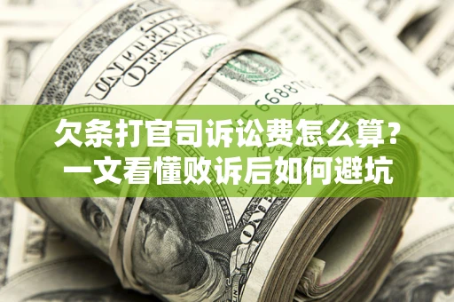 北京欠条打官司诉讼费怎么算？一文看懂败诉后如何避坑