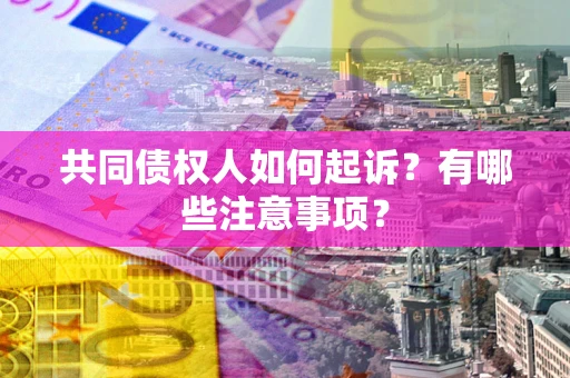 北京共同债权人如何起诉？有哪些注意事项？