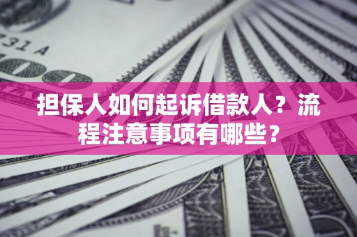 北京担保人如何起诉借款人？流程注意事项有哪些？